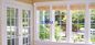 Deutsche Art-Bauholz-Türen und Windows, 68mm Rahmen-hölzernes Flügelfenster Windows